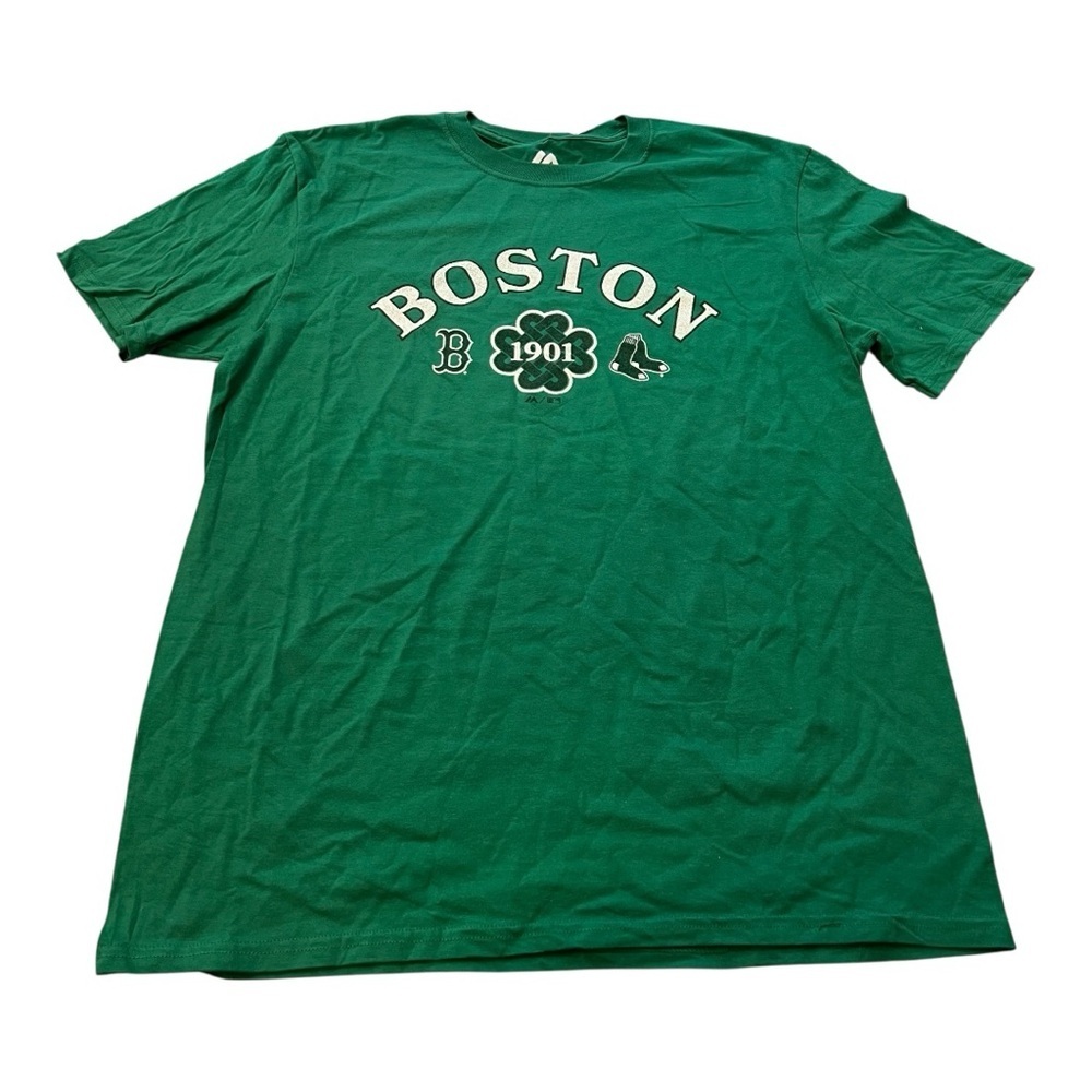 NWT Men's Majestic Boston Red Sox Shamrock Graphic Tee- Kelly Green L